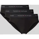 Slip mit elastischem Label-Bund, Black, XXL