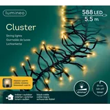Lumineo LED-Lichterkette Cluster 5,5 m Schwarz