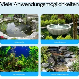 Wiltec SunSun Brunnen / 30 W, energiesparende Filterpumpe, Bachlaufpumpe für Koiteiche, Umwälzpumpe, Gartenteichpumpe