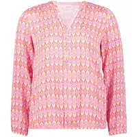 Cartoon Casual-Bluse mit Muster Orange/Rosé,46 | 46