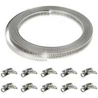 Tecuro Schlauchschelle Schlauchschellenband 5 Meter, Bandbreite 9 mm inkl.