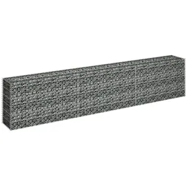 furnicato Gabionen-Hochbeet 270 × 30 × 60 cm