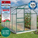 Brast Gewächshaus Aluminium Grün HKP 6 mm 7,03 m2