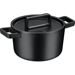 Bräter WMF "Flavour, Ø 24 cm", schwarz, Ø:24cm, Töpfe, 5,2 Liter, Gusseisen-Kochgeschirr, Deckel mit Kondensationsnoppen
