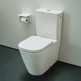 Laufen Meda Stand-WC-Kombination mit WC-Sitz Weiß matt spülrandlos