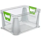 KEEEPER Aufbewahrungsbox Luis, 20 Liter transparent mit weichen PP/TPE-Griffen