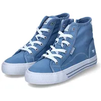 Mustang Damen High-Top Canvas Sneaker Hellblau, Schuhgröße:EUR 40 - 40 EU