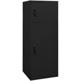 vidaXL Sattelschrank Schwarz 53x53x140 cm Stahl