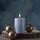 Deluxe Homeart Mia LED Stumpenkerze H: 10 cm D: 7,5 cm hellblau
