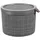 les tendances Aufbewahrungsbox Runde Jute 2 l 5-tlg. grau