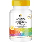 WARNKE VITALSTOFFE Vitamin K2 200μg - 100 Tabletten - natürliches Menaquinon MK-7 - hochdosiert & vegan | Warnke Vitalstoffe - Deutsche Apothekenqualität