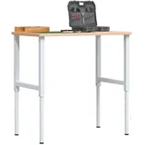 vidaXL Werkbank 100x60x(71,5-98) cm Massivholz Buche Rechteckig