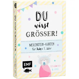 Edition Michael Fischer Du wirst größer! Meilenstein-Karten für Babys 1. Jahr: Karten für besondere Erinnerungsfotos - Für Mädchen & Jungs