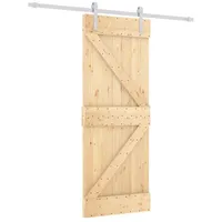 vidaXL Schiebetür rechts 80 x 210 cm Braun/Weiß
