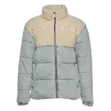 Karl Kani Retro Denim Teddy Puffer Jacket light dirty blau 32