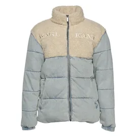 Karl Kani Retro Denim Teddy Puffer Jacket light dirty blau 32