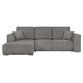 OTTO home Ecksofa OTTO HOME "BEATRICE optionale Schlafsofa mit Bettkasten, B/T/H: 265/170/86 cm", grau (mittelgrau), B:265cm H:86cm T:170cm, 100% Polyester, Sofas, Ecksofa, L-Form, wahlweise auch mit Bettfunktion und Bettkasten