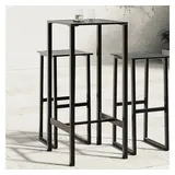 vidaXL Bartisch 50 x 50 x 110 cm Schwarz