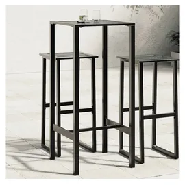 vidaXL Bartisch 50 x 50 x 110 cm Schwarz