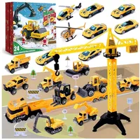 LuxusKollektion Spielzeug-Adventskalender Adventskalender Baufahrzeuge für Kinder mit 24 Überraschungen bunt