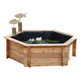 Promadino Hochteich, BxTxH: 145x128x41 cm, inkl. Teichfolie beige