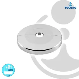 tecuro Scharnierrosette Ø 34 mm x Ø 65 mm x 6,5 mm - Kunststoff ABS verchromt