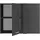 laundreezy Eck-Aufsatzschrank 100 x 76 x 68 cm Anthrazit