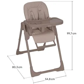lionelo Linn Plus Hochstuhl Baby 2 in 1 bis 15 kg, Kinderhochstuhl mit Liegefunktion ab Geburt, Klappbar, Rollen, Einhandverstellung, 6 Hoehenstufen, 3 Rueckenlehnenpositionen, Spuelmaschinentablett