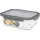 Lock & Lock Frischhaltedose rechteckig grau 25,1 x 18,9 x 8,8 cm 2 l
