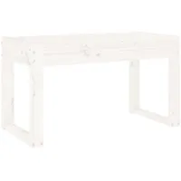Furnicato Gartenbank Weiß 80x38x45 cm Massivholz Kiefer