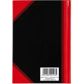 Bantex Notizbuch Chinakladde DIN A6 liniert 96 Blatt schwarz/rot