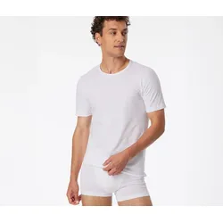 2 Schiesser T-Shirts mit Bio-Baumwolle - Herren - Gr. M/5 - weiß