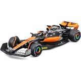 BBURAGO F1 McLaren MCL60 (2023), Piastri: Formel 1-Modellauto im Maßstab 1:43 mit Helm, ab 14 Jahren (18-38088P)