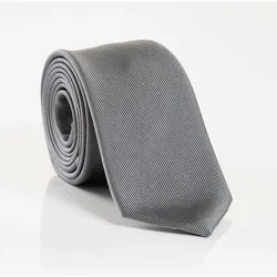 Krawatte MONTI "LUIGI", Damen, grau, Seide, Krawatten, aus reiner Seide mit edler Twill-Struktur – 7 cm breit