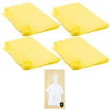 TSB Werk Regenponcho Regenponcho Regencape Festivalponcho Notfallponcho (4-St) Regenschutz, Kapuze, Universal