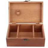 Holz Nähset Box, Vintage Holz Nähkorb mit Nähset Zubehör, Nähkästen Organizer für Anfänger Erwachsene Kinder Damen Herren(#1)