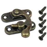 HMF 6492-VS2 Vintage Deko Verschluss aus Metall für Geschenkbox, 27 x 32 mm Bronze