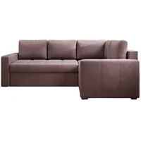 Luxusbetten24 Schlafsofa Designer Sofa Cortino, mit Schlaffunktion und Stauraum rosa