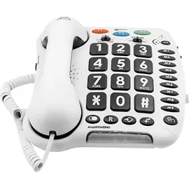 Geemarc Amplipower 40 Schwerhörigentelefon extra laut 40 dB Weiß Deutsche Version - Weiß