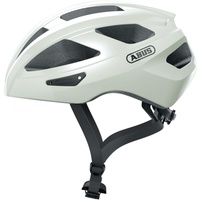 ABUS Macator - sportiver Fahrradhelm für Einsteiger - auch für Zopfträger/-innen - für Damen und Herren - Weiß Glänzend, Größe S