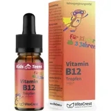 VitaCrest Vitamin B12 Tropfen für Kinder ab 3 Jahren - deutsches Produkt - ohne Alkohol & 100% vegan | Vitamin B Kinder Vitamine für Kleinkinder