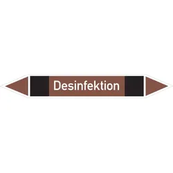 Rohrleitungskennzeichen Desinfektion - 100x15 mm Folie selbstklebend