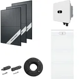 Photovoltaik-Paket 15 kWp mit Huawei Wechselrichter MB0 15 kW + Stromspeicher 21,0 kWh, 36 Solarmodulen Glas-Glas full black (* 0% MwSt. gem. §12 Abs. 3 UstG)