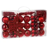 DEUBA Christbaumschmuck Rot 66-tlg.