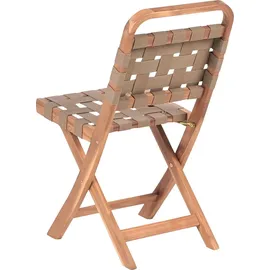 Beliani Balkonset Braun Zertifiziertes Akazienholz 3-teilig Quadratischer Balkontisch mit 2 Stühlen Klappbar Rustikal Outdoor Balkon Terrasse Garten