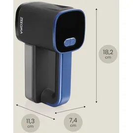 Zeegma Fusselrasierer Lintee 3 Betriebsmodi, 100-g-Behälter, 2 Sätze Ersatzklingen, Rasierer-Reinigungsbürste, Elegante Velourst... - Schwarz