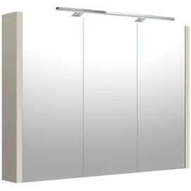 welltime Badezimmerspiegelschrank »Joy«, in unterschiedlichen Breiten, mit LED, IP 44, FSC®, grau