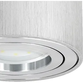 SSC-LUXon CELI-1A LED Aufputzleuchte dimmbar - 3 Lichtfarben einstellbar - runder Aufbauspot Alu schwenkbar 230V 6 Watt