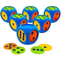 Würfelwelt Schaumstoffwürfel, 6er-Set Standardwürfel inkl. Würfelpunkten