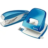 Leitz Locher und Heftgeräte Set WOW 5095 blau-metallic